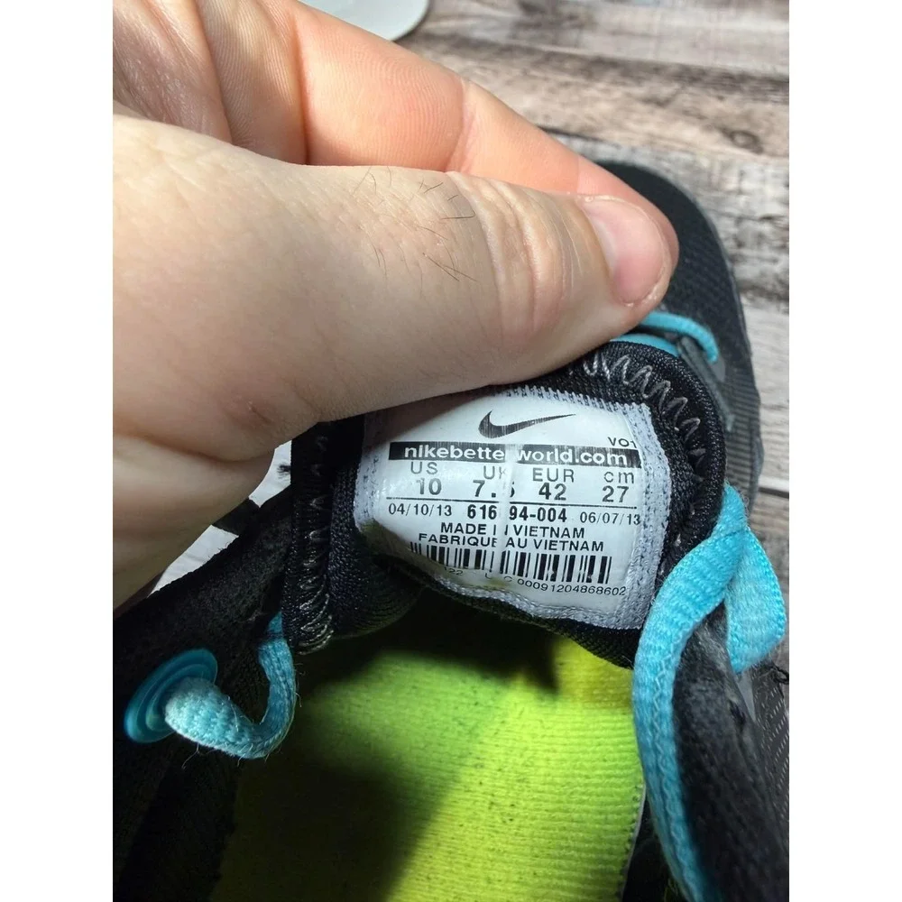 Womens Nike Flex Supreme Trainer 2 Black Gamma Blue 2014 DS Sneakers Shoes Sz 10